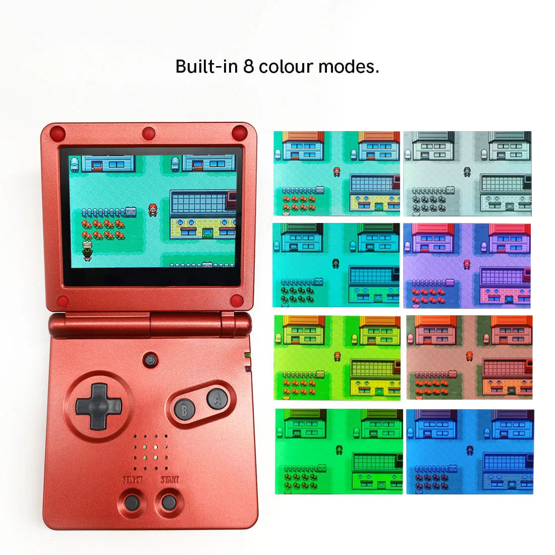 V5 HD GBA SP IPS Drop in  pre-Laminated LCD Kits Screen for Gameboy Advance SP Black/Red/White Len Housing Shell